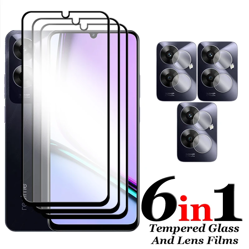 

For Realme Note 60 Screen Protector 6.74 inch Full Cover Glass For Realme Note 60 Tempered Glass For Realme Note 60 Lens Film