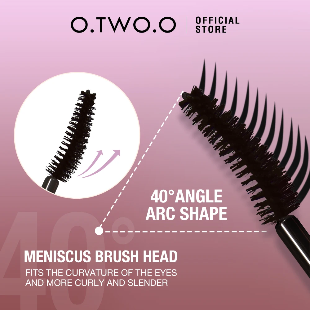 O.TWO.O 3D Lụa FIBER MASCARA Làm Dài Chống Thấm Nước Bền Uốn Dày Mi Dài Mi Nối Dài Tạo nên