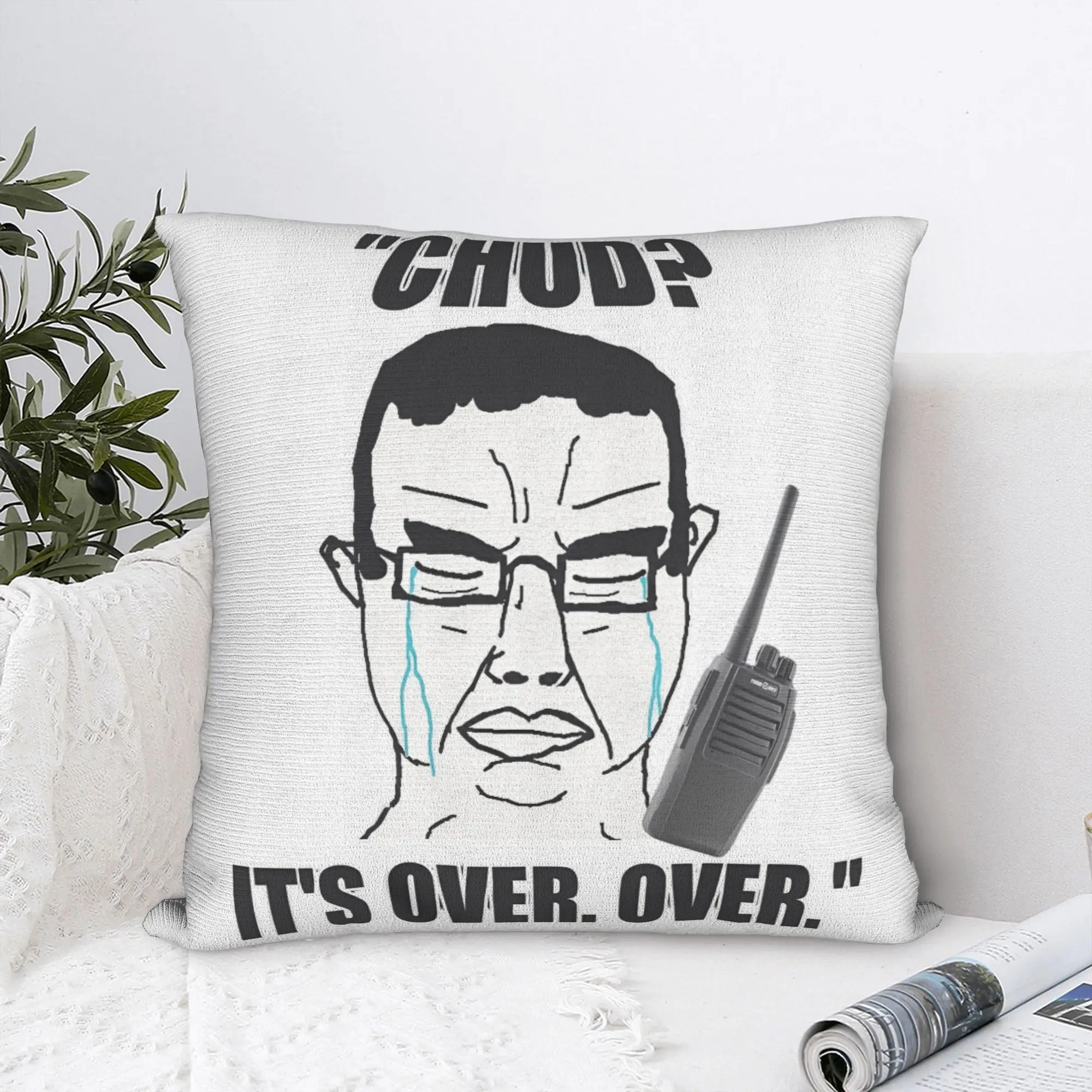 It's So Over Square Pillow Covers Polyester Home Funny Chudjak Meme Cushion Cover Funny Decor Pillow Cover 45*45
