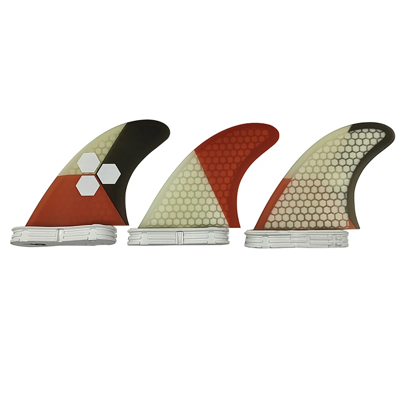 

UPSURF FCS2 Fins for Surf Board, G5/G7, Red Color, Honeycomb, In Surfing Board, 3 Pcs per Set