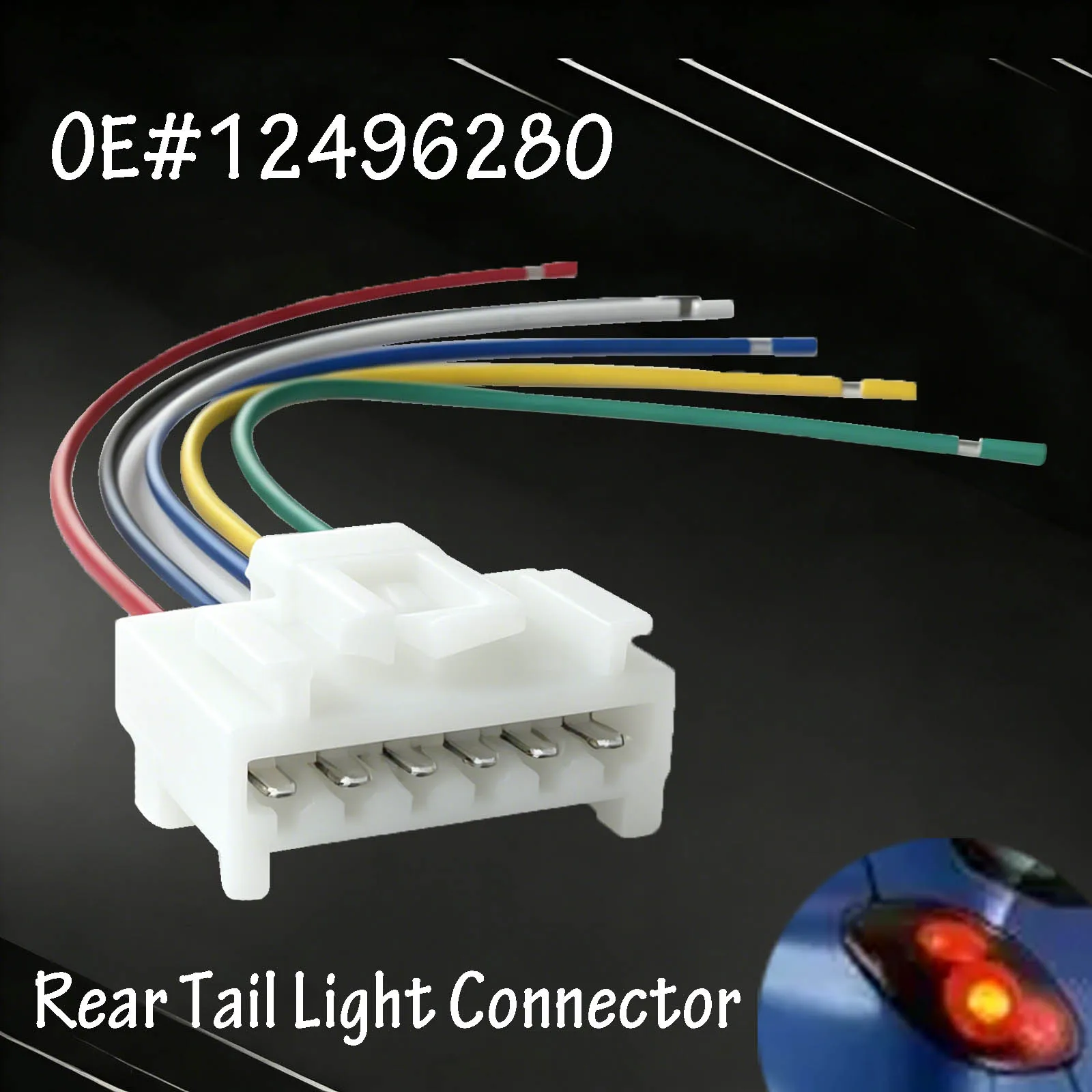 1pc 6pin Rear Tail Light Connector Plug With Wiring 12496280 For Peugeot Boxer Bipper Citroen Jumper Nemo Fiat Doblo Idea Bravo