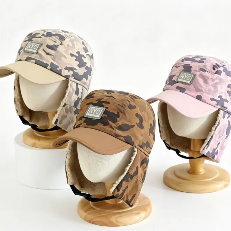 Winter Lei Feng Hat Fleece Ear Protector Ski Hat Version Camouflage Warm Outdoor Cold Hat Soft Cozy
