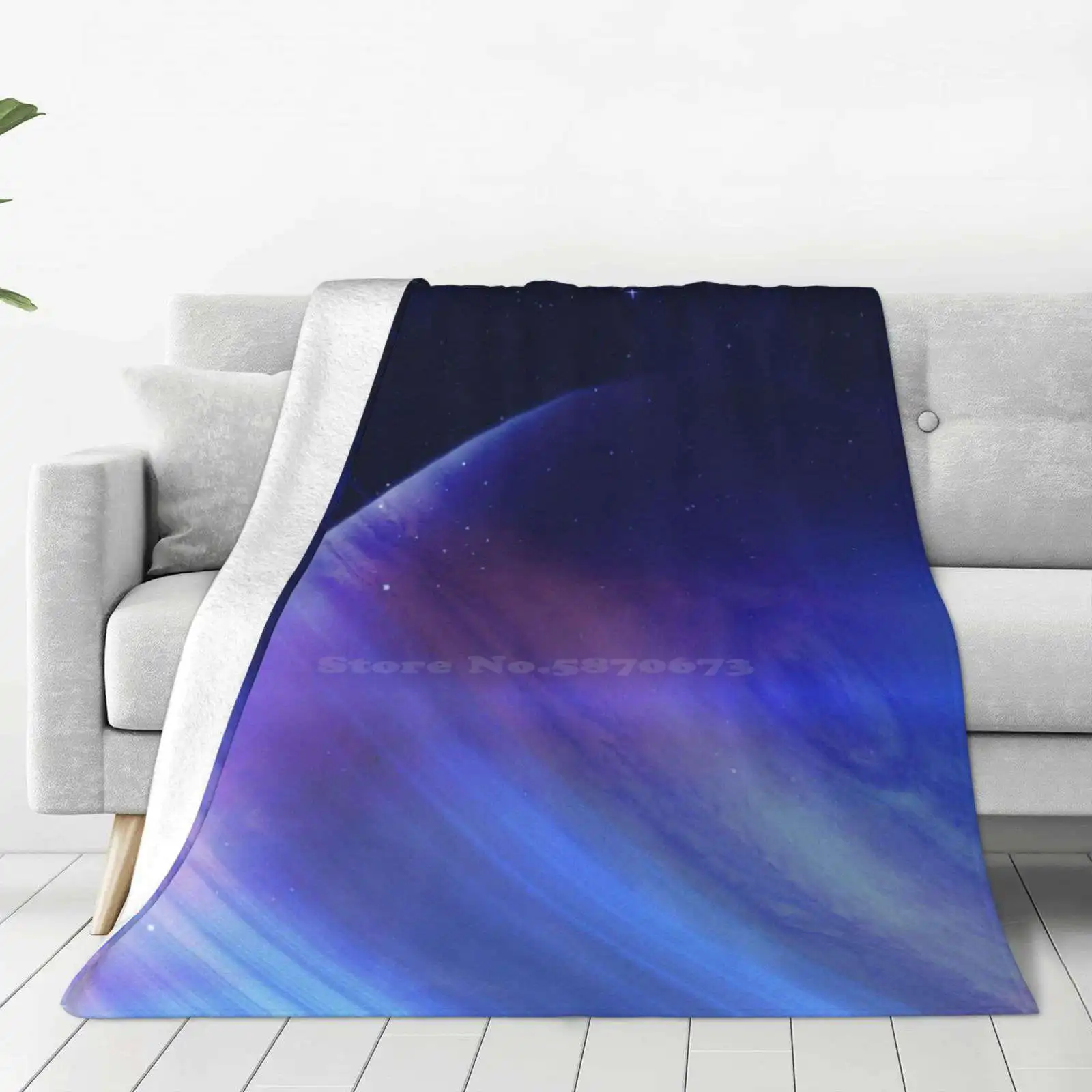 Secrets Of The Galaxy Blanket Soft Warm Travel Portable Blanket Space Galaxy Planet Sun Purple Light Blue Dark Blue Yellow Pink