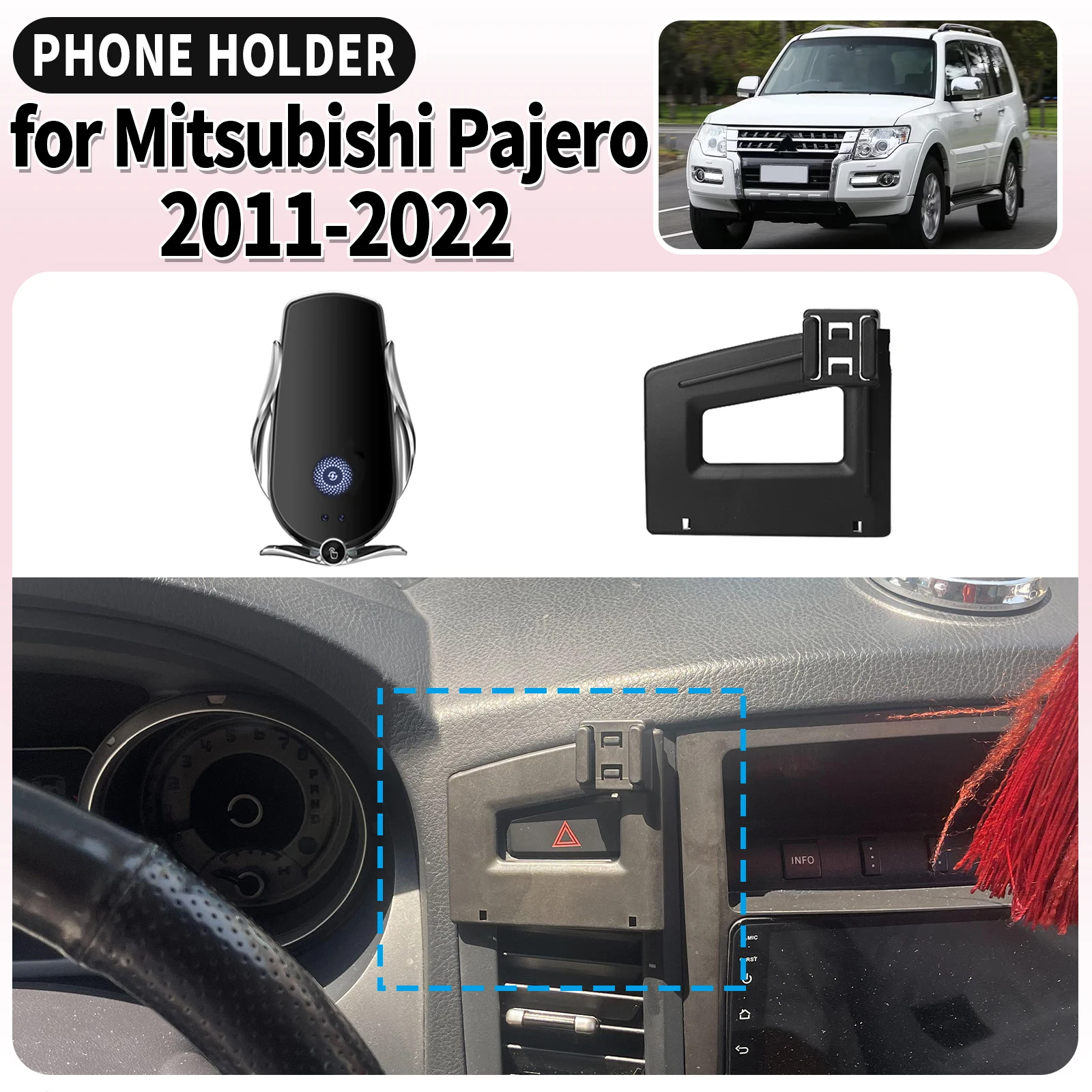 

fit for Mitsubishi Pajero 2011-2022 Screen Base Mount Phone Holder Dedicated Clip-On Navigation Bracket Car​​ accessoires