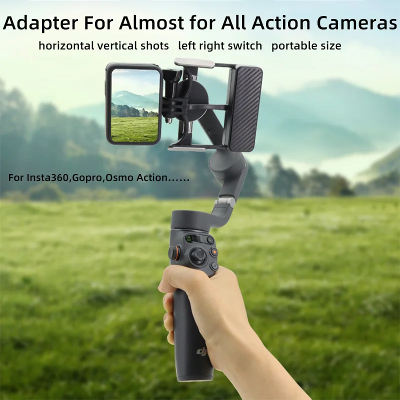 Universal Handheld Gimbal Camera Adapter Switch Mount Plate Bracket DJI Osmo Mobile 7Pro/7/6/5/4/3 Connect GoPro13/Action5/4/3