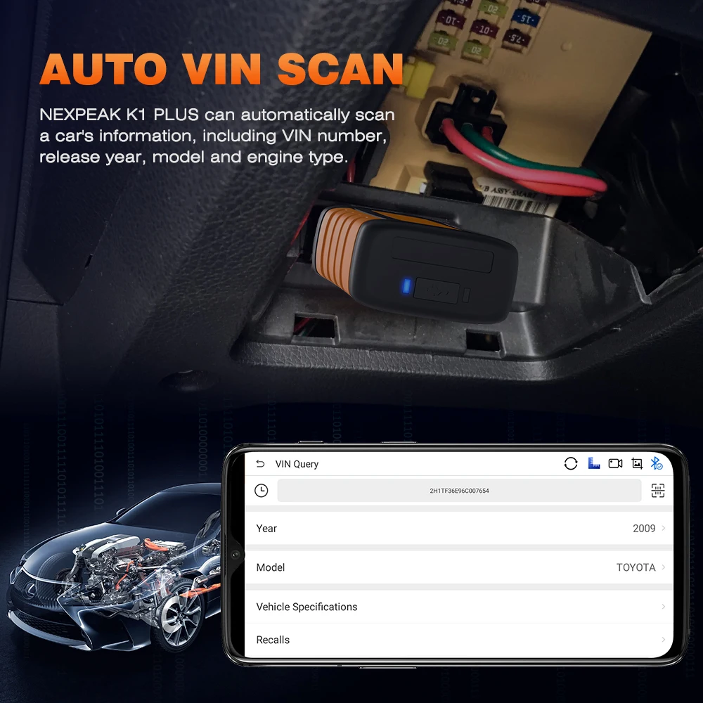NEXPEAK K1 PLUS Full system Car Obd 2 Diagnostic Tools Obd2 Professional Auto Scanner DPF TPMS IMMO Oil Reset Key Programming