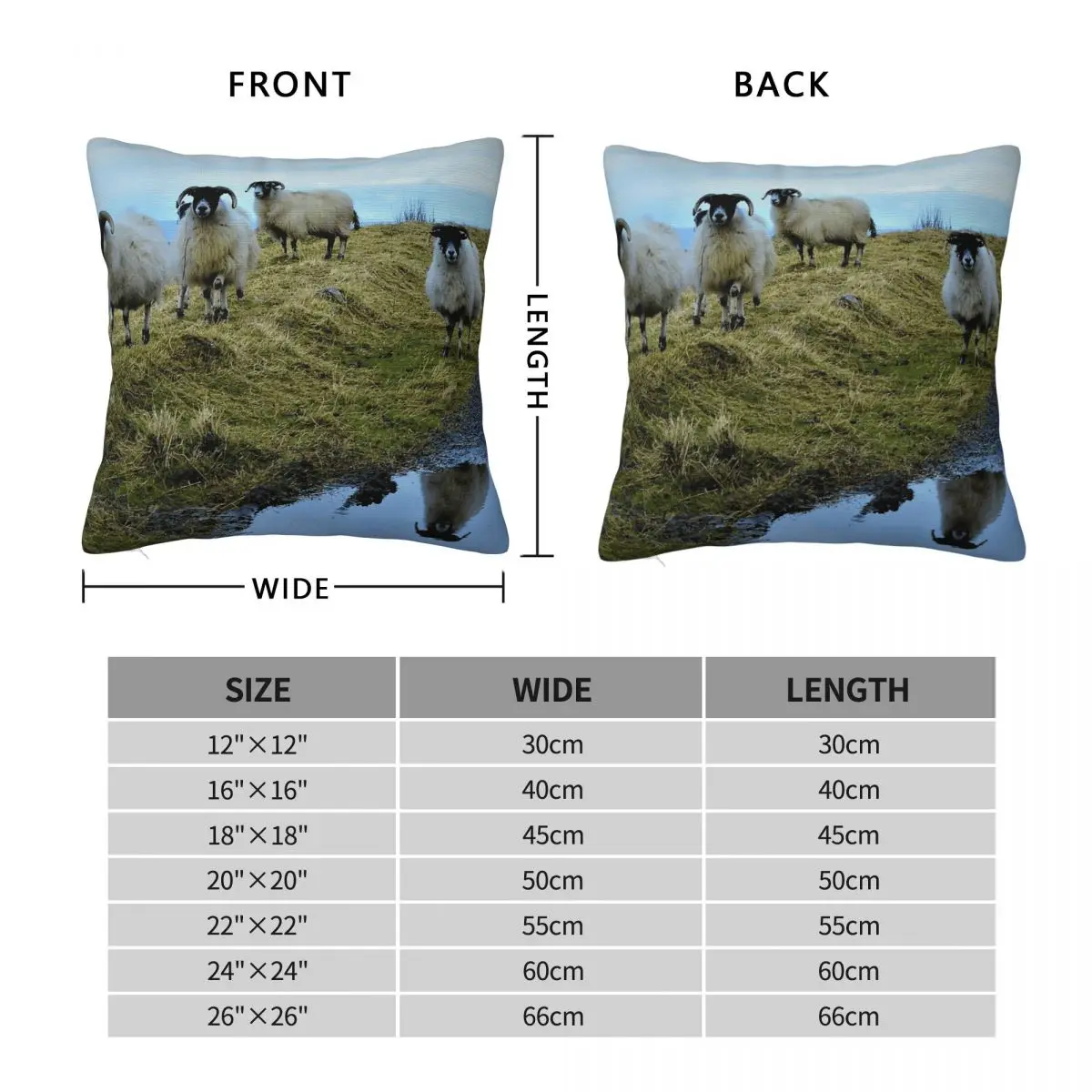 Isle Of Lewis Sheep Square Pillowcase Polyester Linen Velvet Creative Zip Decorative Pillow Case Room Cushion Cover