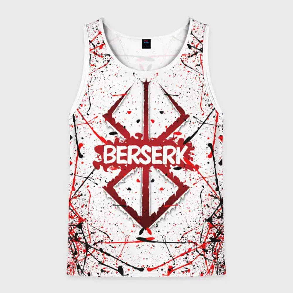 

Anime Berserk Tank Tops 3d Print Sleeveless Vintage Tank Top Summer Casual O Neck Men Gym Clothing Harajuku Campaign Vest