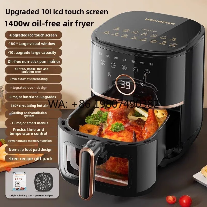 

New Style Air Fryer Multifunctional Non-Stick Oven 360° Air Circulation Heating Timer Control for Home Healthy Frying Baking