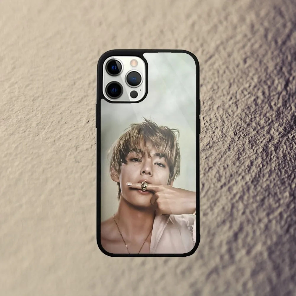 Singer Kim T-Tae H-Hyung V Phone Case For iPhone 15,14,13,12,11,Plus,Pro,Max Mini Magsafe Magnetic Wireless Charging