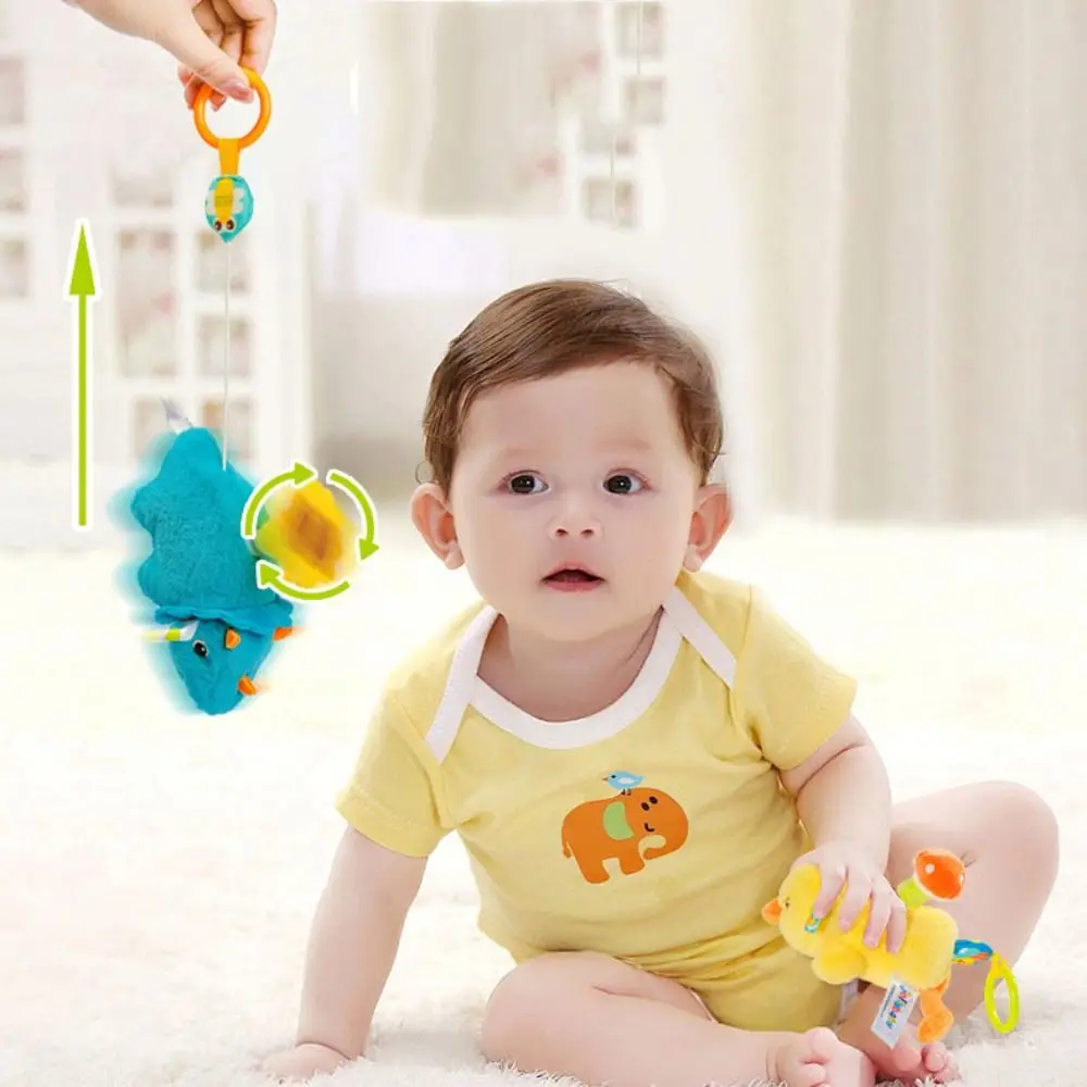

PP Cotton Turtle Spinning Plush Toys Interactive Fluffy Pulling Rope Stuffed Animal Toy Comfortable Ins Baby Hanging Rattle Toys