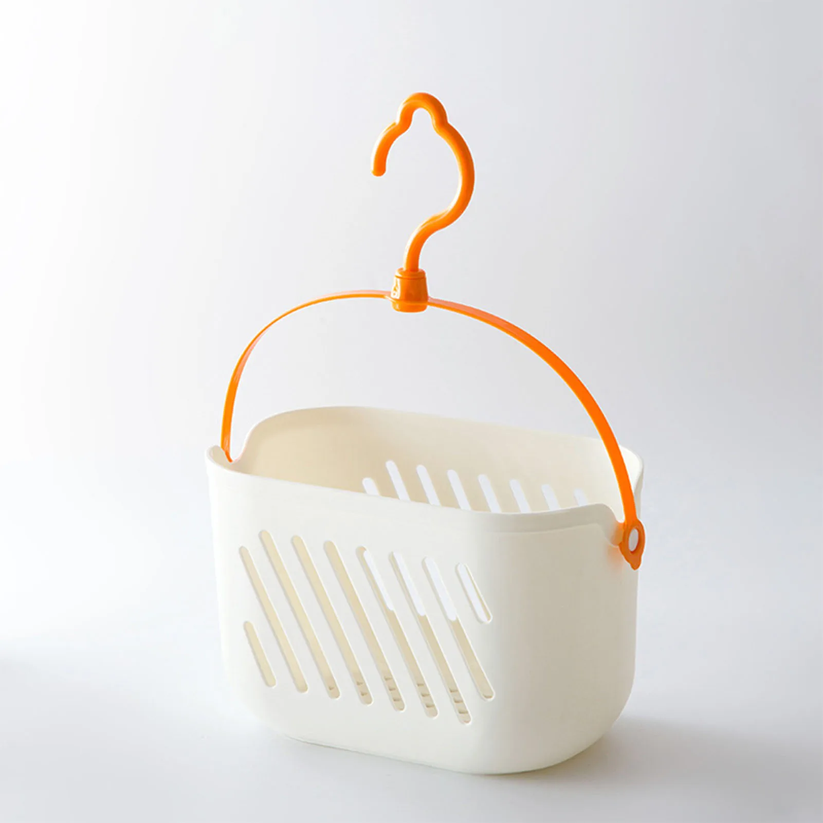 Hanging Storage Basket Versatile Bathroom Organizer for Homeowners Plastic Shower Caddy Wall Mount Bin Space Saving Holder