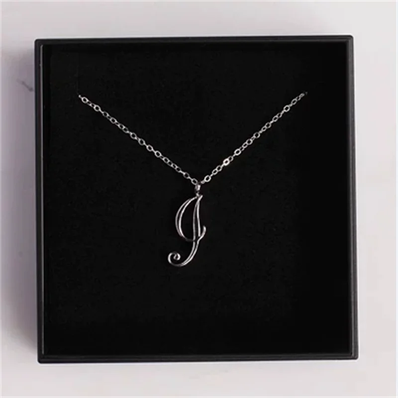 ZMZ 2019 Europe/US fashion English letter pendant lovely letter J text necklace gift for mom/girlfriend party jewelry