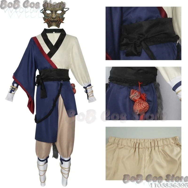 Mask Black Myth Wukong Game Cosplay Costume Adult Children 110-150 S-XXXL Size Holloween Party RolePlay Suit Chinese Ancient Set