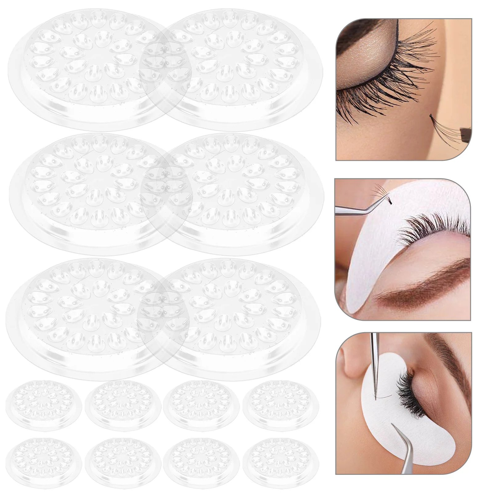 

30Pcs Acrylic Lash Pallet Drip Glue Holder Eyelash Extension Tool Lash Tray for Eyelash Grafting Storage Organizer