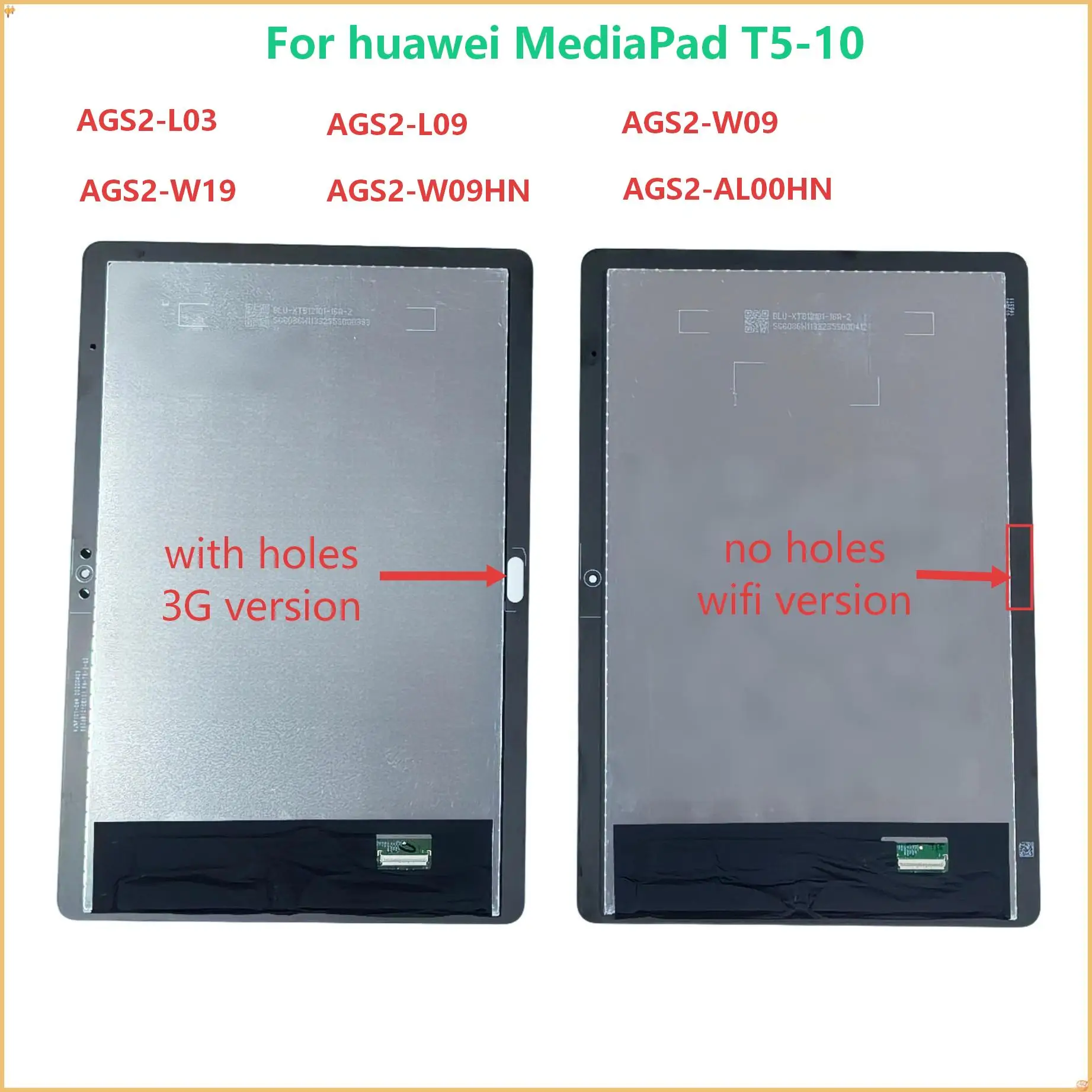 A+ LCD Display For Huawei MediaPad T5 10  AGS2-L03 AGS2-L09 AGS2-W09 AGS2-W19 AGS2-W09HN  LCD Touch Screen Digitizer Assembly