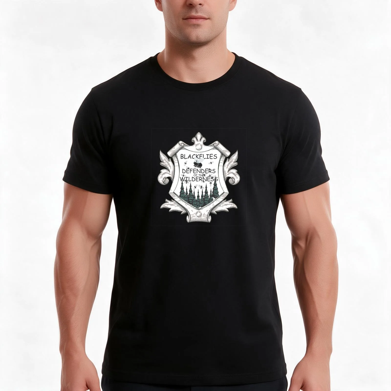 Blackflies Defenders of the Wilderness T-Shirt Summer Casual Cotton Tee Oversized Streetwear Tops Vintage Graphic Print