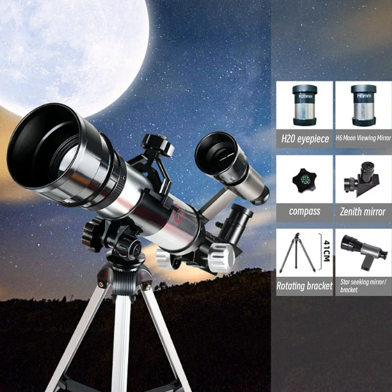 20X 30X 40X HD Professional Astronomical Monocular Telescope for Stargazing Scientific Experiments Outdoor Observation