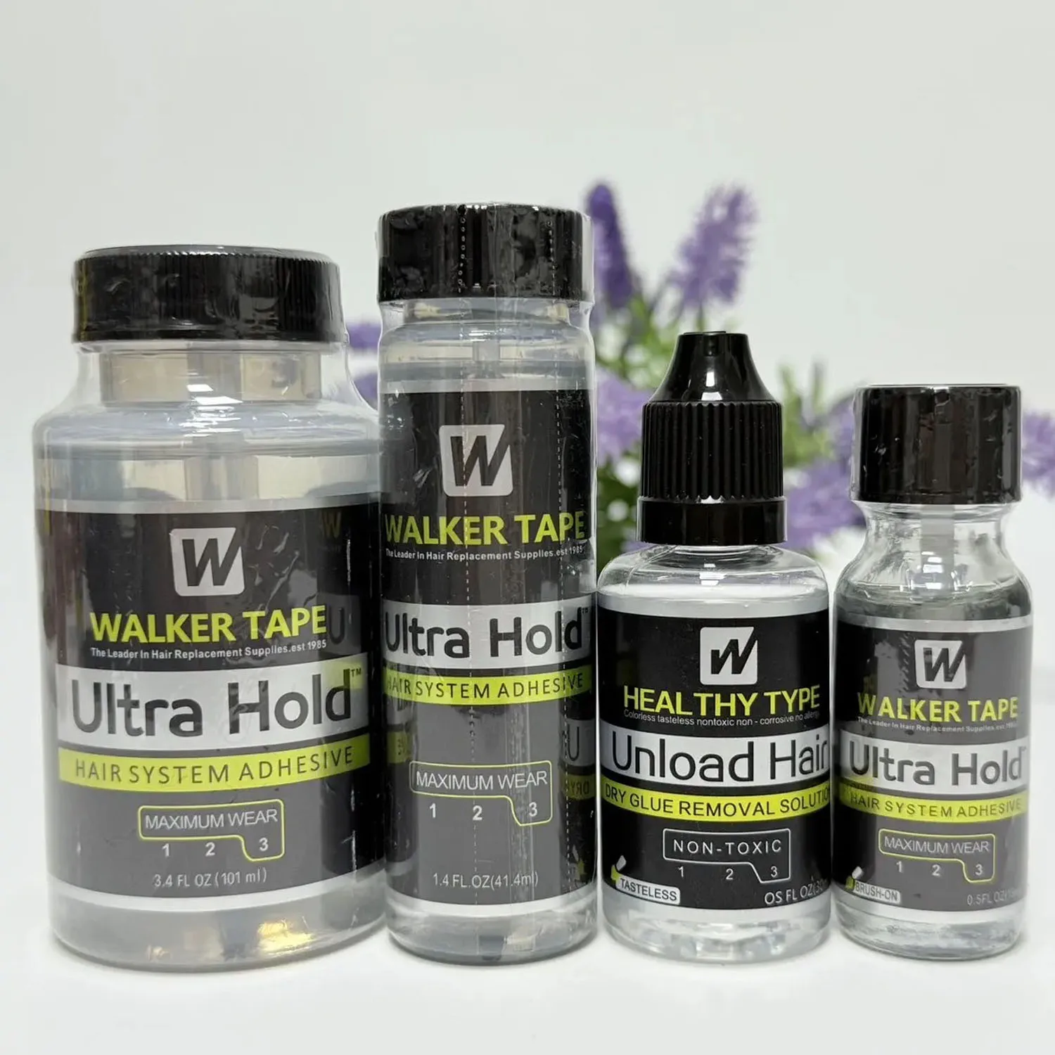 0.5/1.4/3.4 FL OZ Ultra Hold Hair System Adhesive Maximun Wear 3 Walker Tape The Leader In Hair Replacement Supplles