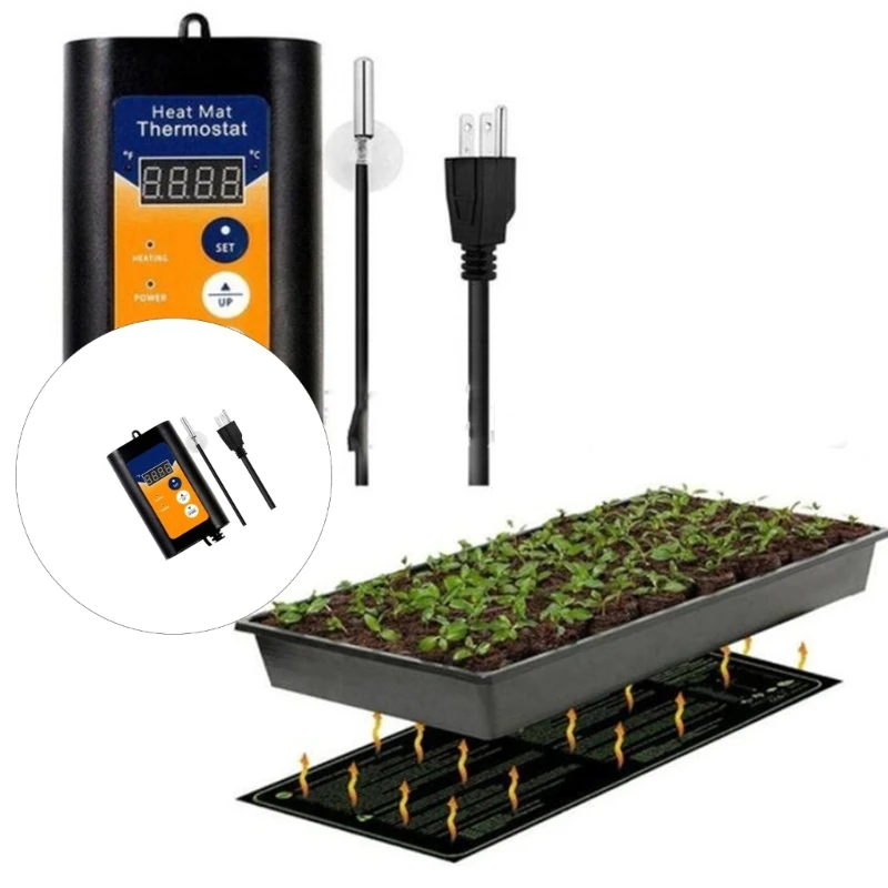Digital LCD Regulator For Heat Rugs PID Control 110V Programmable Clock Safe M4YD