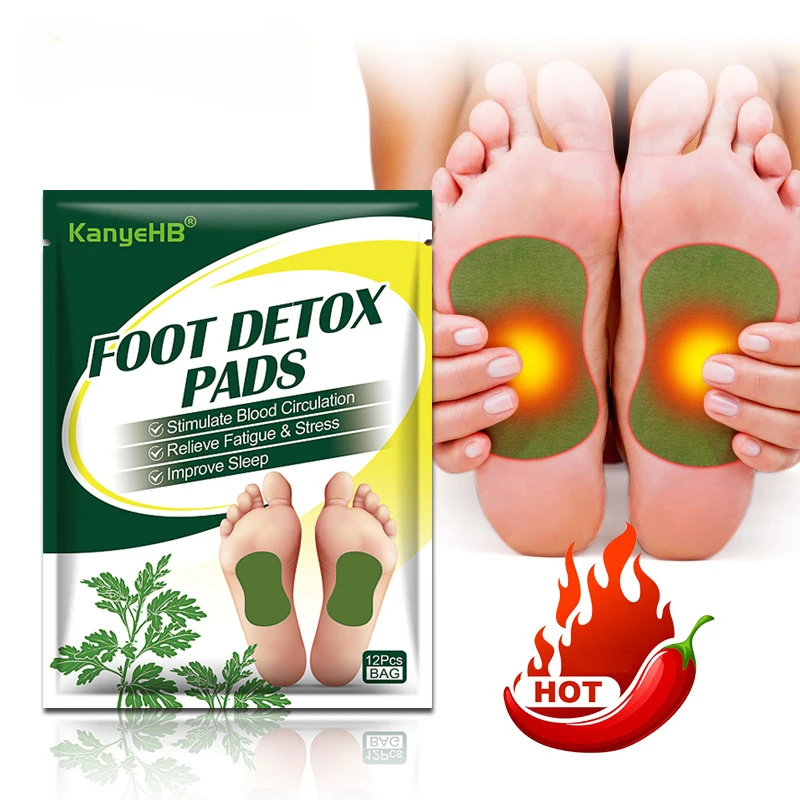 

Foot patch Detox Foot Patches Pads Natural Herbal Wormwood Artemisia Argyi Feet Body Toxins Cleansing Relieve Stress Help Sleep