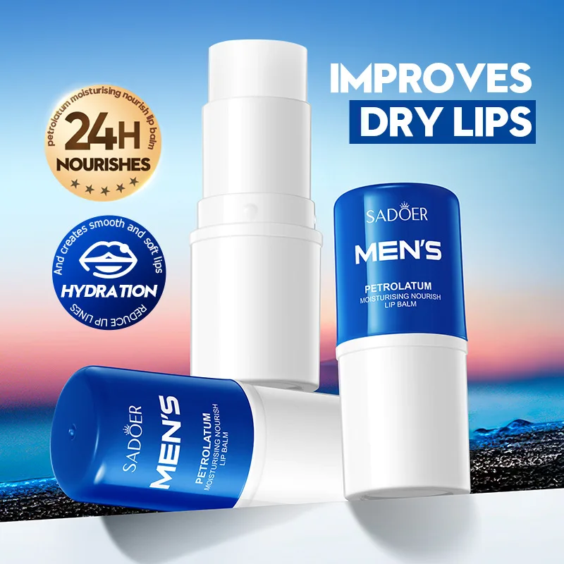 Men Lip Balm Moisturizing Hydration Fading Lip Lines Anti-Cracking Remove Dead Skin Refreshing and Not Greasy Exquisite Lip Care view 3