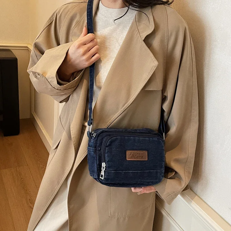 

Jean Women's Bag Mini Shoulder Crossbody Bag Denim Messenger Bag Y2K Eco Bag Korean Shopper Cowboy Handbag Vintage Satchels Kpop