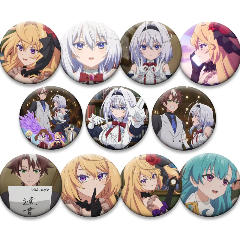Anime Killed Again, Mr. Detective Brooches Sakuya Otsuki,Lilithea Lapel Pins Round Cartoon Badge for Backpack Accessories Gifts