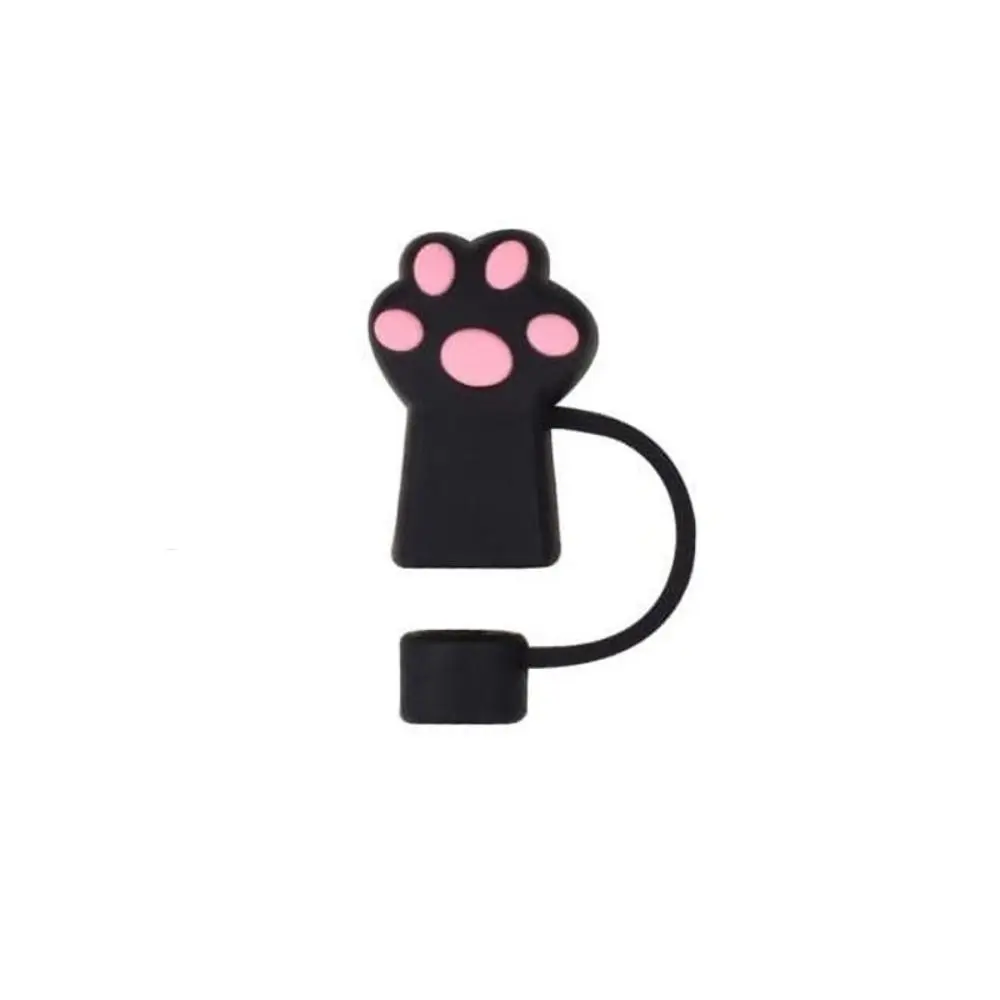 

Cup Accessories 10mm Cat Paw Straw Cover Dust-Proof Reusable Straw Topper Spill-Proof Straw Tip 30&40 Oz Cup