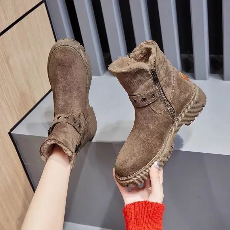 Woman Shoes New In Winter 2024 Booties Ankle On Promotion Y2k Comfortable and Elegant Snow Boots for Women Footwear Protective