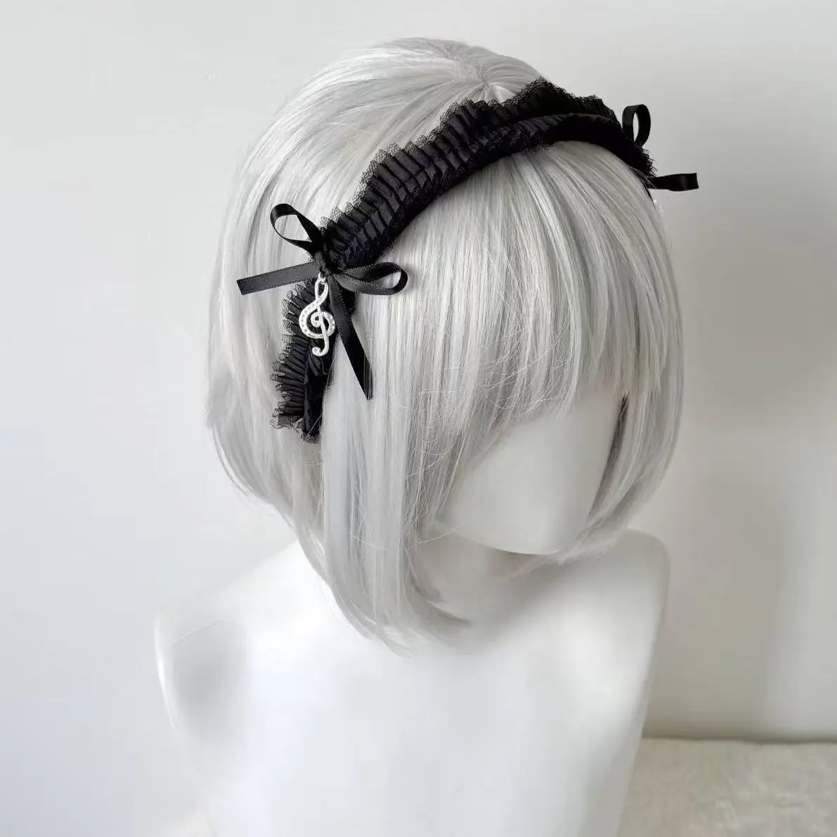 Y2K Girl Bow Note hoofdband - Kant Vintage haaraccessoire met notitiedecoratie Sweet Ins stijl Cosplay
