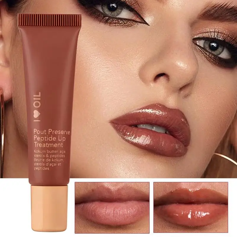 CfLiquid Lip CusHydrating Smoothing Jules Lines Jelly Pout, Liquid Lip CusHydrating Gelée Transparente, Huile de Baume Jules