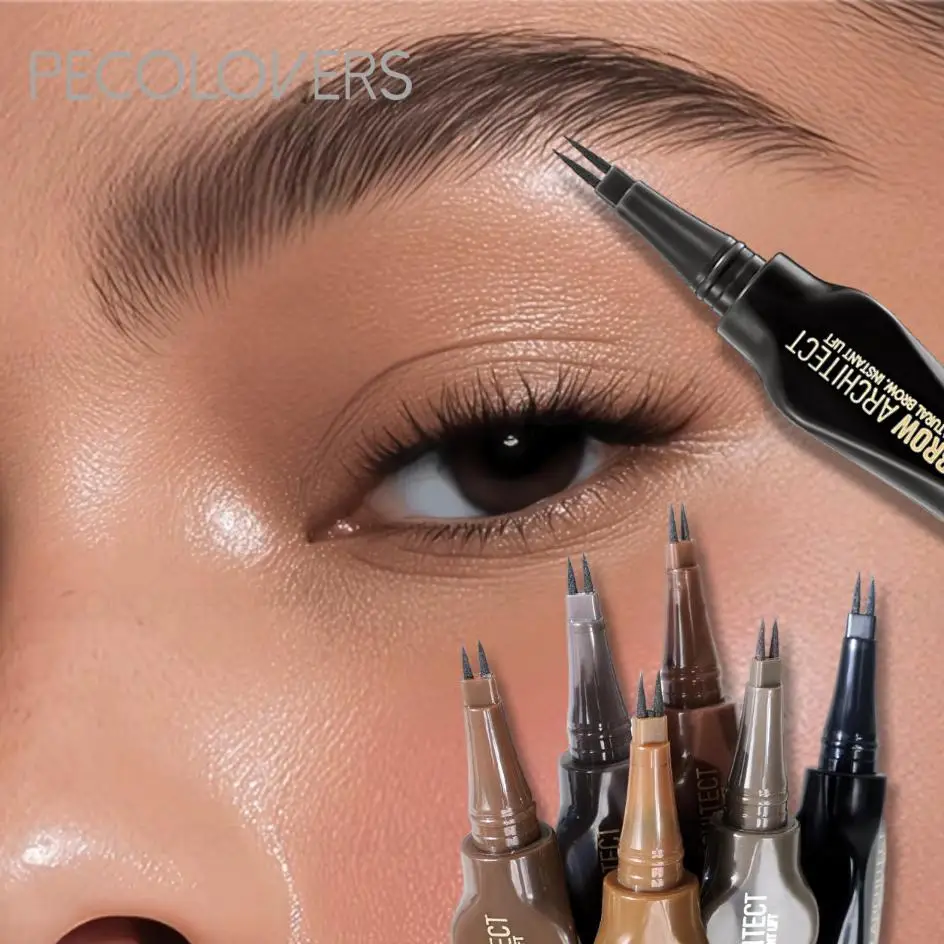 Two-Pronged Eyebrow Pencil for Beginners, Sweatproof & Easy to Use,Long-Lasting & Fade-Resistant