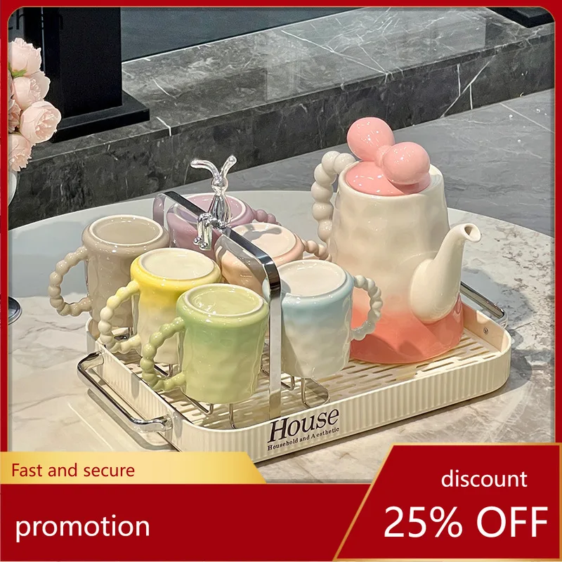 

Zml living room coffee table high-end ceramic cup holder tea set drinking cups home entertainment waterware set