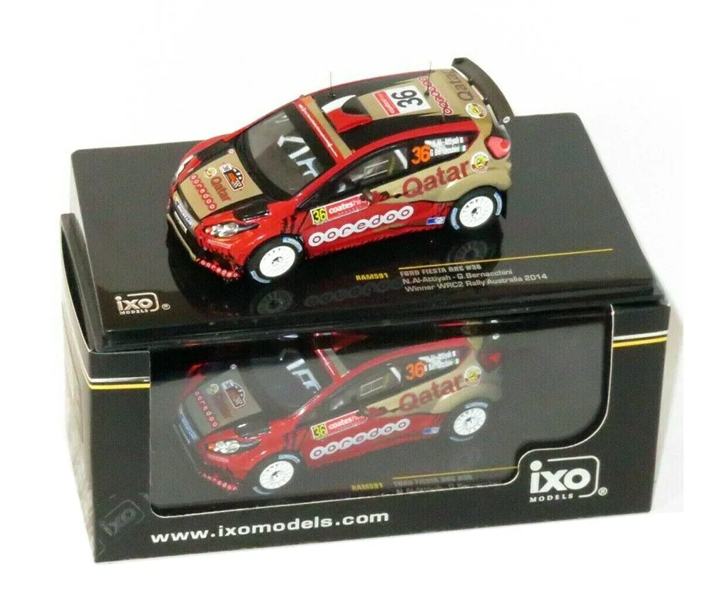 NEW IXO 1:43 Scale Fiesta RRC Qatar Winner WRC2 2014 Rally Racing Cars Diecast Model Toys for collection gift