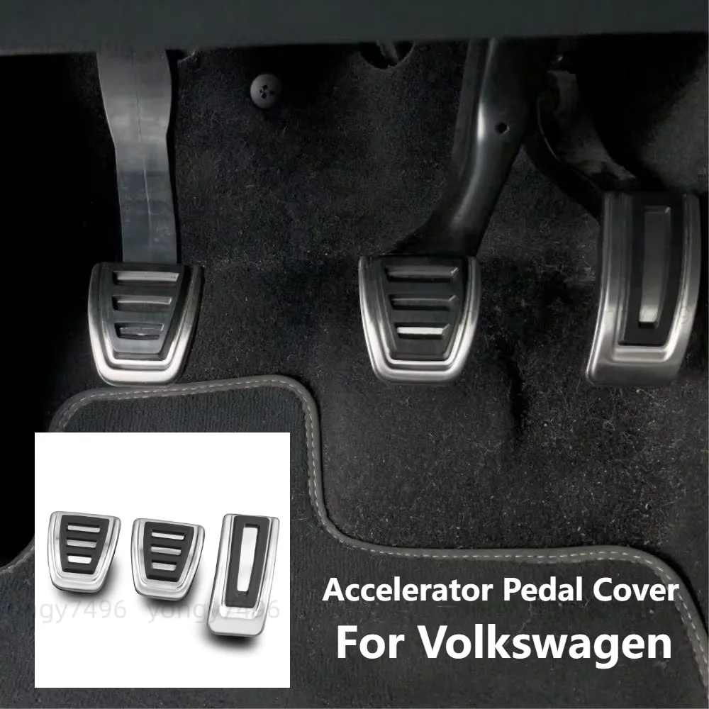 Car Upgrade For VW Golf Jetta Polo Touran Tiguan T-Roc T-Cross Passat Manual Clutch Brake Gas Pedal Pad Cover Set Accessories