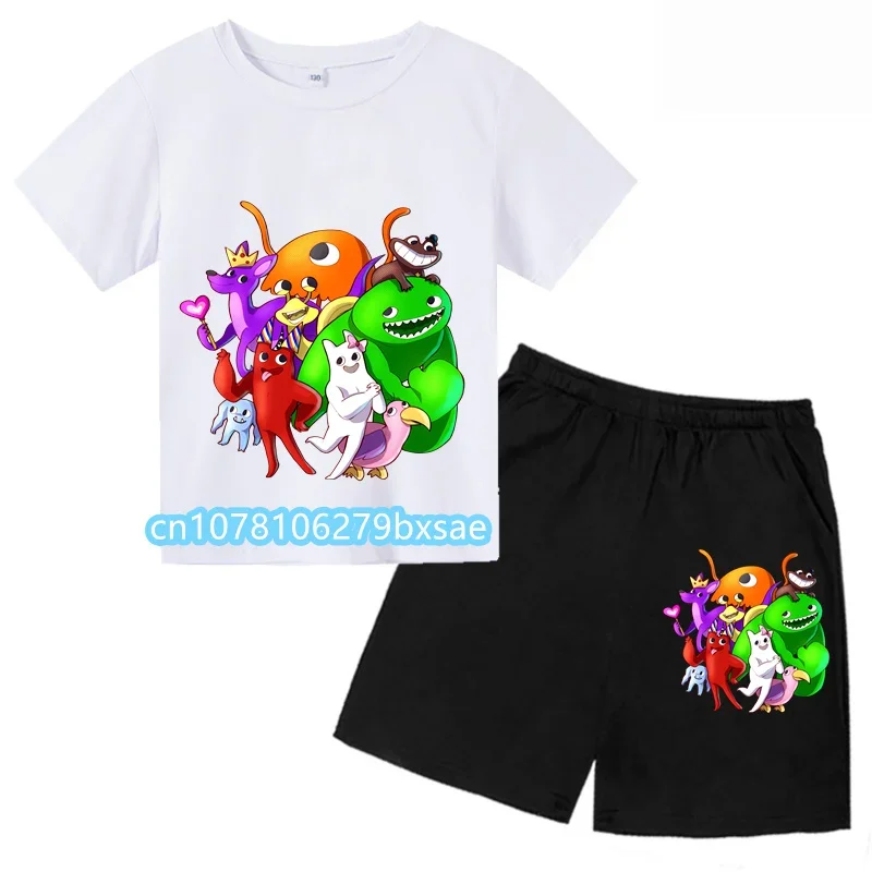 2024 Game Garden of Banban Clothes Kids Tracksuit Baby Boys Sleeve Shorts 2pcs Set Toddler Girls Outfits