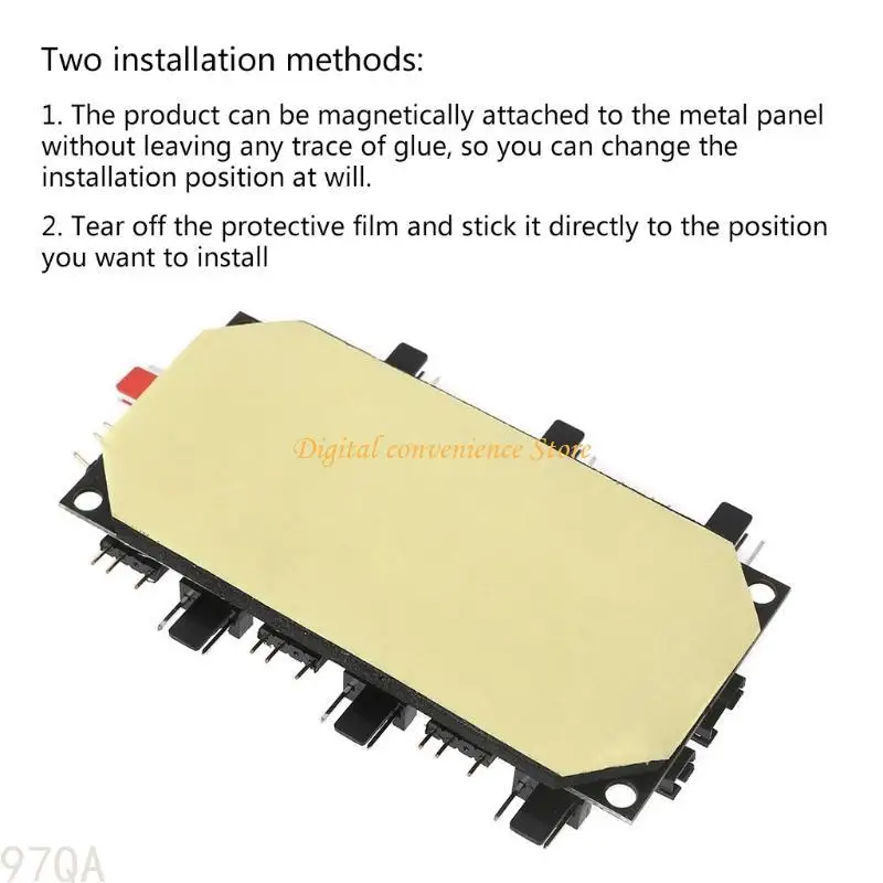 97QA 1 إلى 8 Multi Way Splitter PWM Fan+Argb LED 2 في 1 Hub Wireless Controller