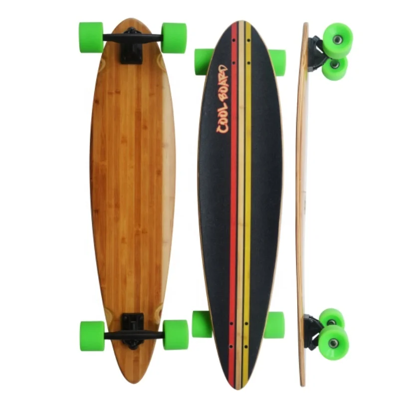 

JIESEN OEM Double Professional Bamboo Deck Longboard Skateboard Fiber Deck with Special Bamboo Design