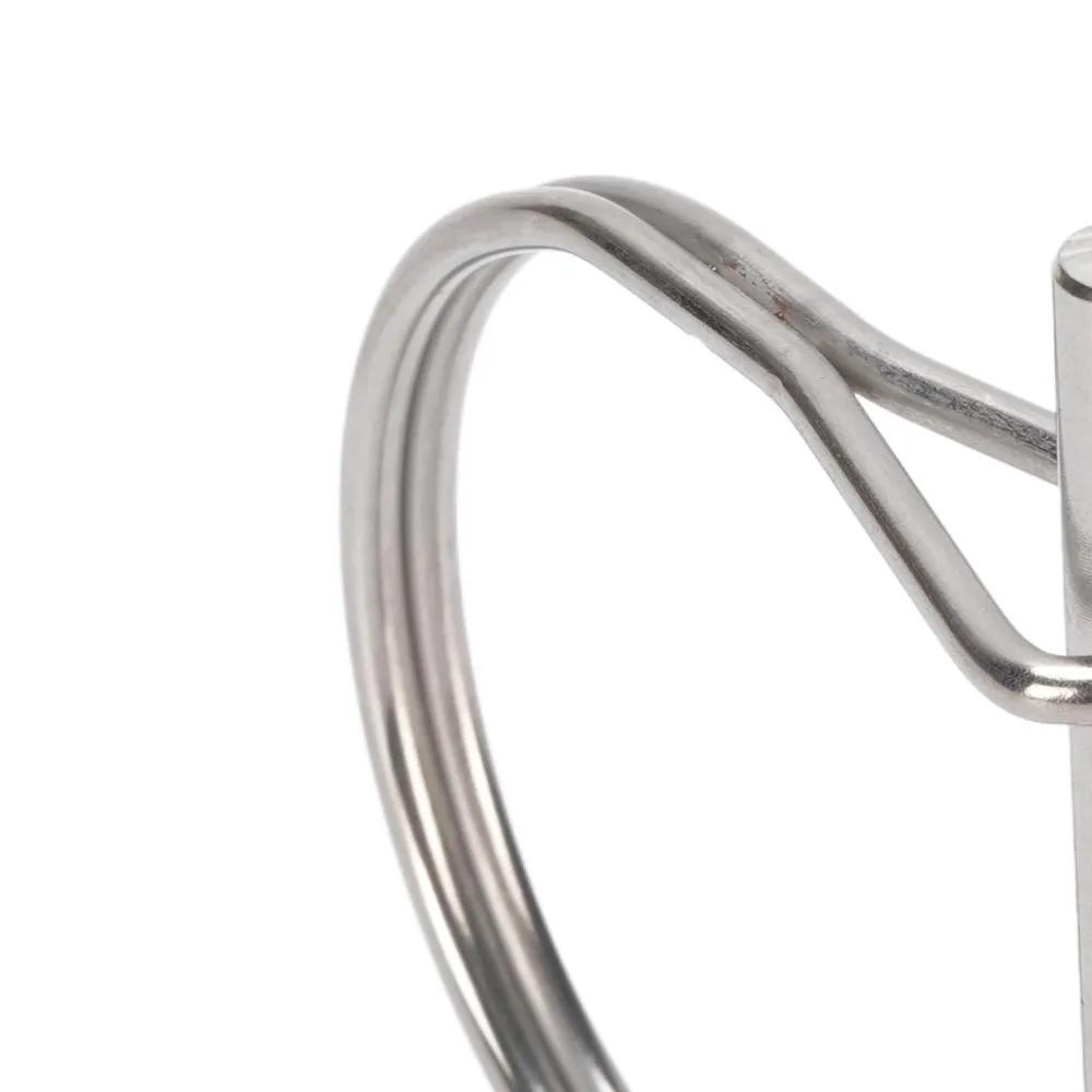 2PCS Practical 304 Stainless Steel Safety Coupler Pin Universal D Type Shape Shaft Locking Pin Silver Extended Length PTO Pin