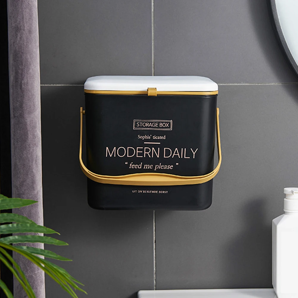 Hanging Garbage Basket Recycling 7/12L Garbage Can Wall Mounted Garbage ...
