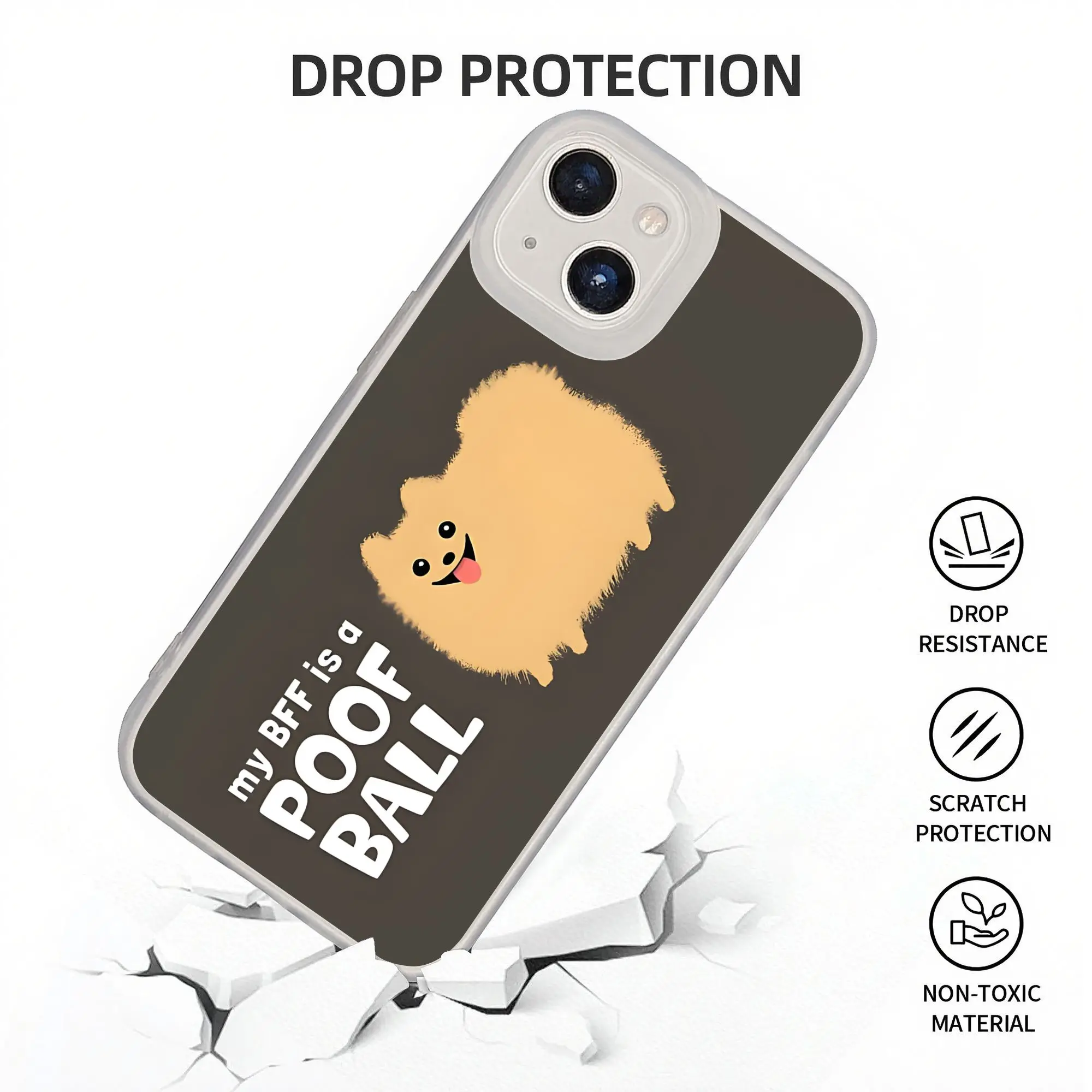 Nueva Funda Protectora Antigolpes para Teléfono con Diseño de Pomeranian, Mi Mejor Amigo Es un Pomeranian, para iPhone 17 16 15 14 13 12 11