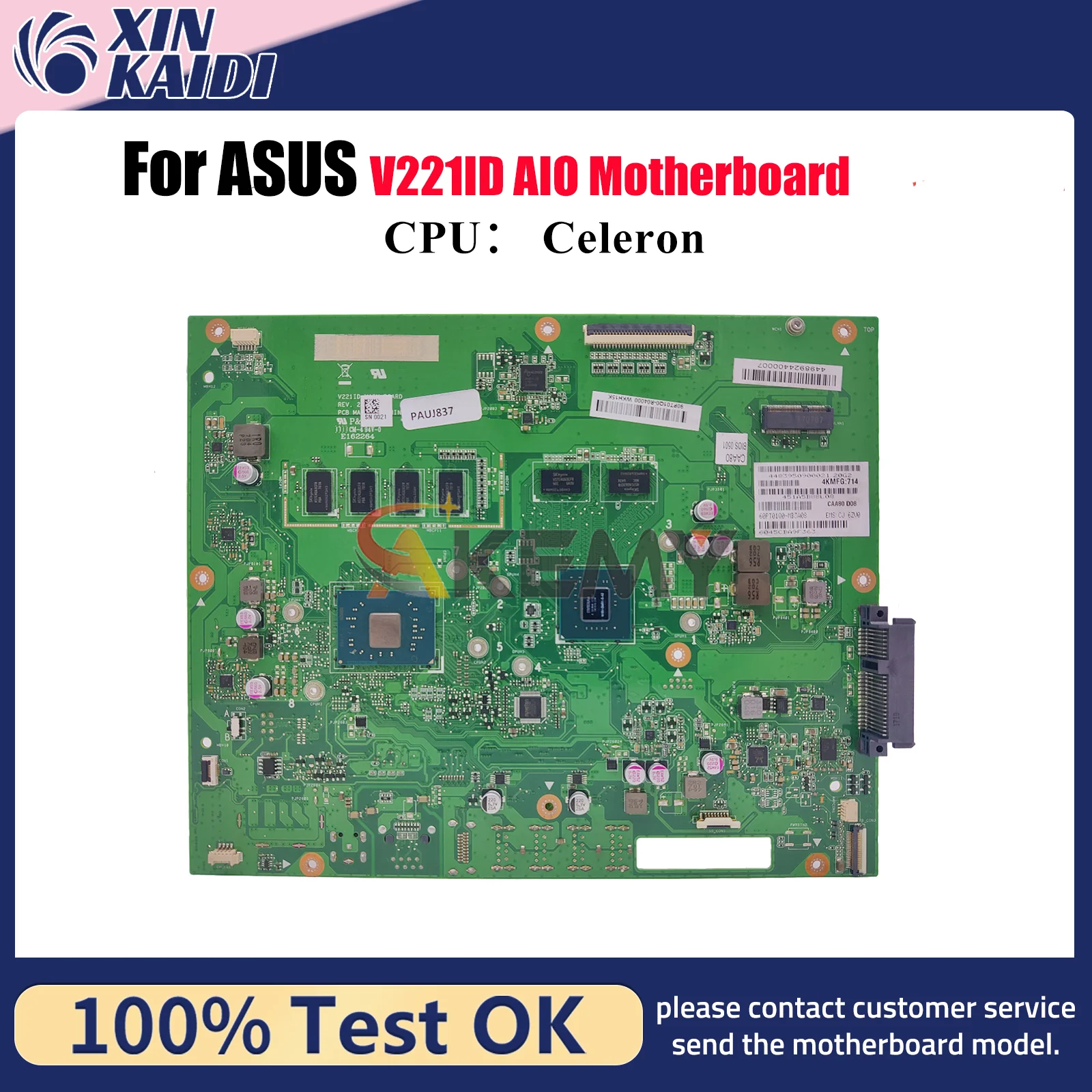 

Материнская плата V221ID для ASUS Vivo AiO V221IC V221I V221ID, материнская плата с процессором Celeron, 100% тестирование, ОК, быстрая доставка, высокое качество