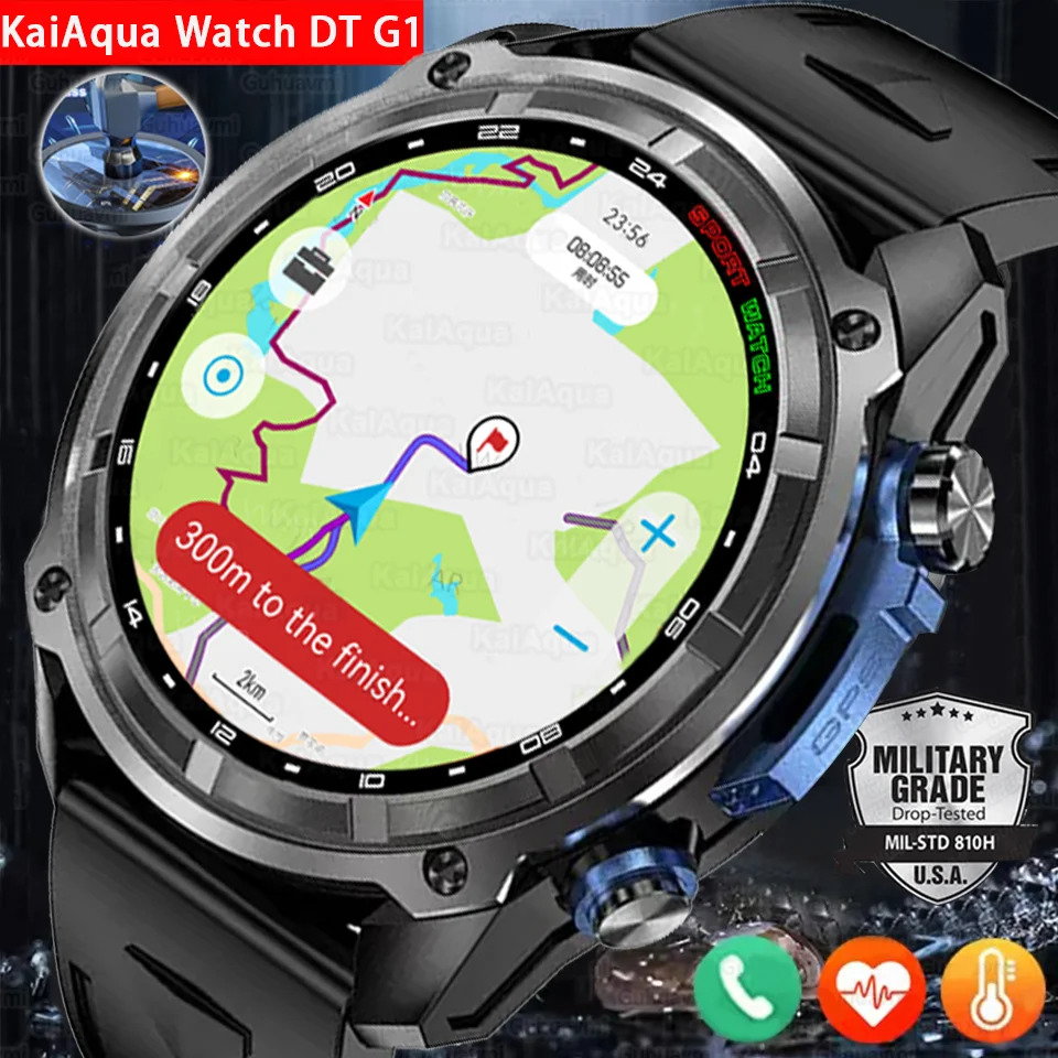 

DT G1 Military Smart Watches GPS Track Compass Altimeter Bluetooth Calling 860mAh Battery DTG1 Men Outdoor Sports Smart Watches