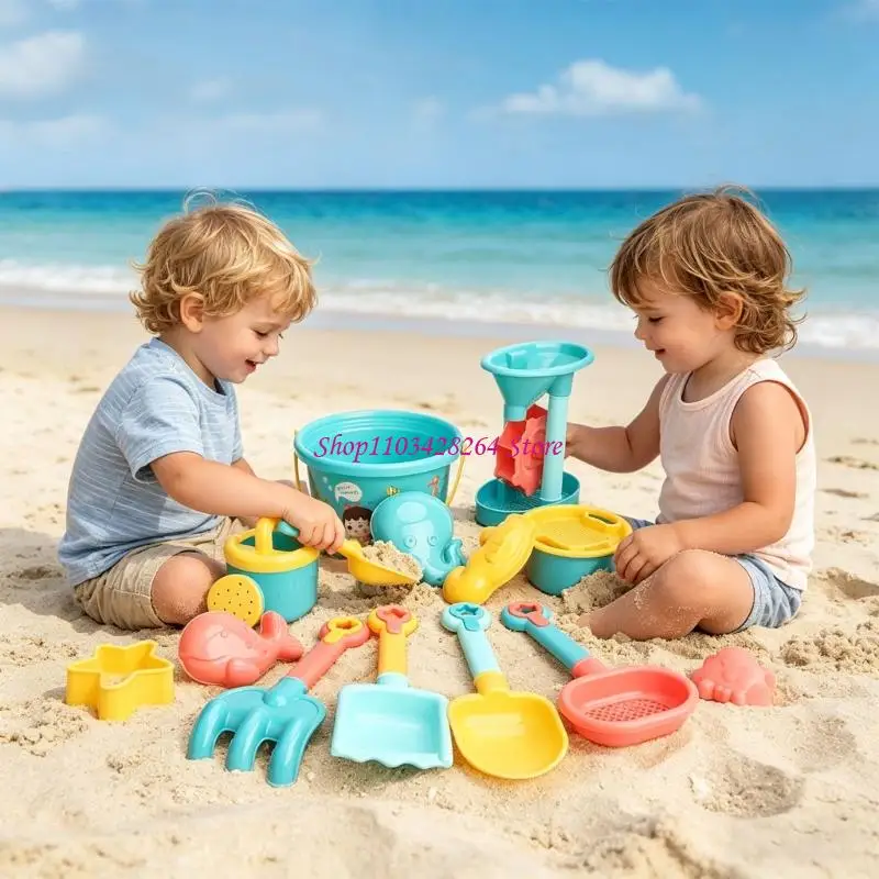  13PCS Beach Play Set For Kids Outdoor Sand Activity With Random Accessories Durable ABS Plastic