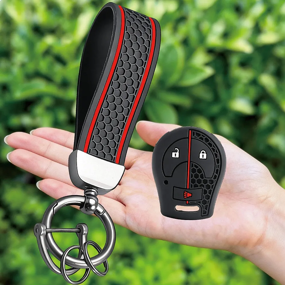 Silicone Keychain Car Key Case Cover For Nissan Tiida Terrano Pathfinder Rogue Maxima Altima Sentra Juke Micra Qashqai March