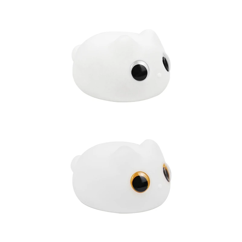 โคมไฟ USB แบบชาร์จไฟได้สำหรับแมวซิลิโคนไฟกลางคืน lampu tidur ข้างเตียงให้แมวเป็นของขวัญวันเกิดให้สัตว์เลี้ยงไฟกลางคืน