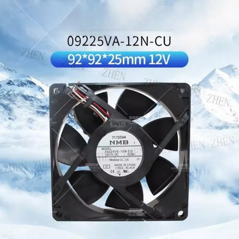 Y لـ NMB 09225VA-12N-CU 9225 DC12V 0.52A 4-Wire مروحة تبريد صامتة