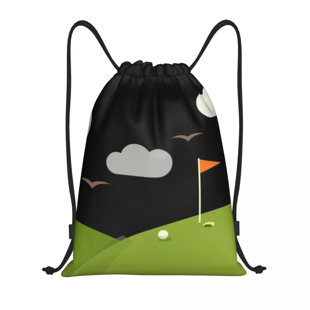 Custom Golf Lover Drawstring Backpack Bags Women Men Lightweight Sports Golfing Golfer Gym Sports Sackpack Sacks for Training