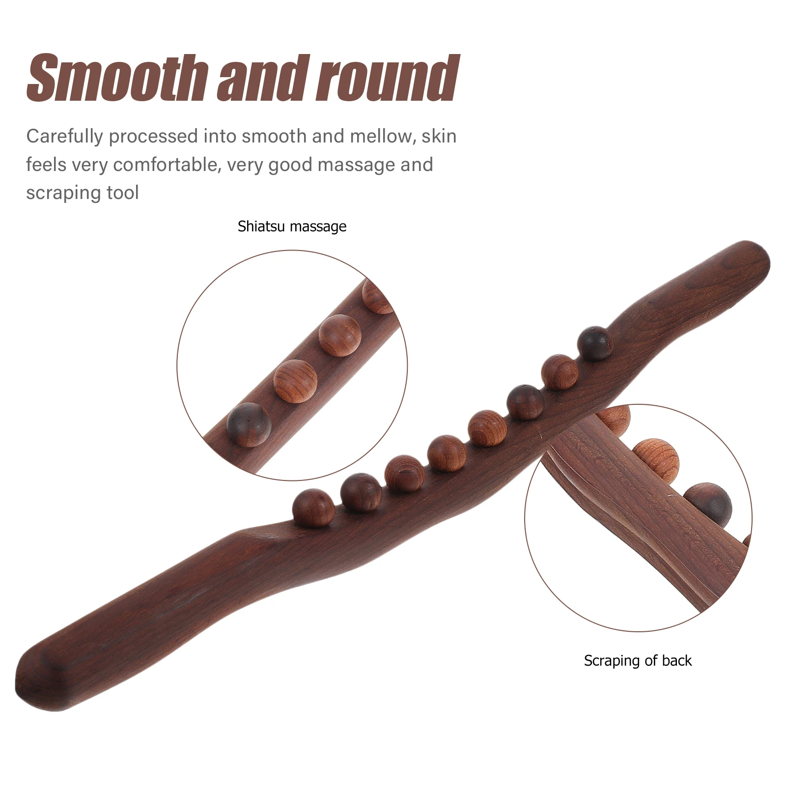 

Massage Stick Rolling Reflexology Meridian Wood Muscle Treatment Tool Small Size Portable Beech Body Massager Wooden